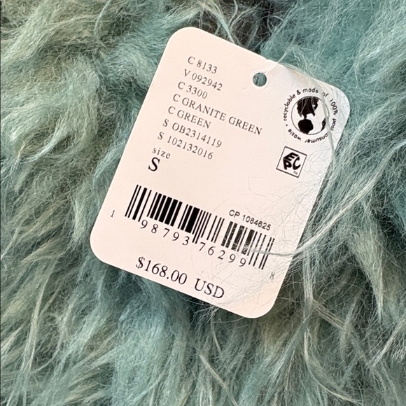 Free People Moonlight Faux Fur Jacket in Granite Green - Picture 9 of 15